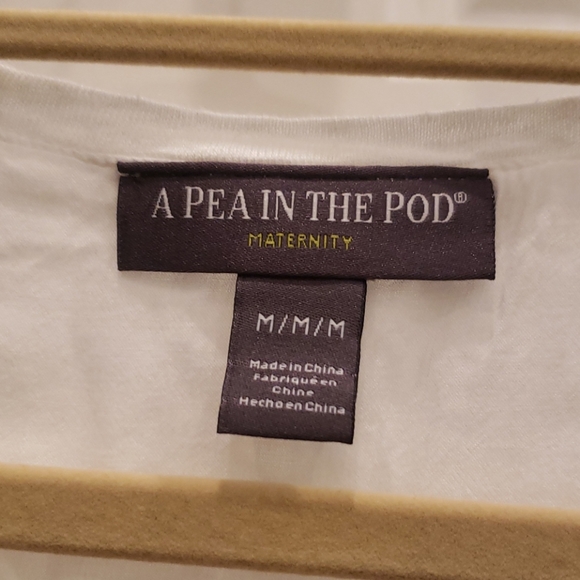 Maternity A Pee in the Pod White floral tank - Picture 6 of 7